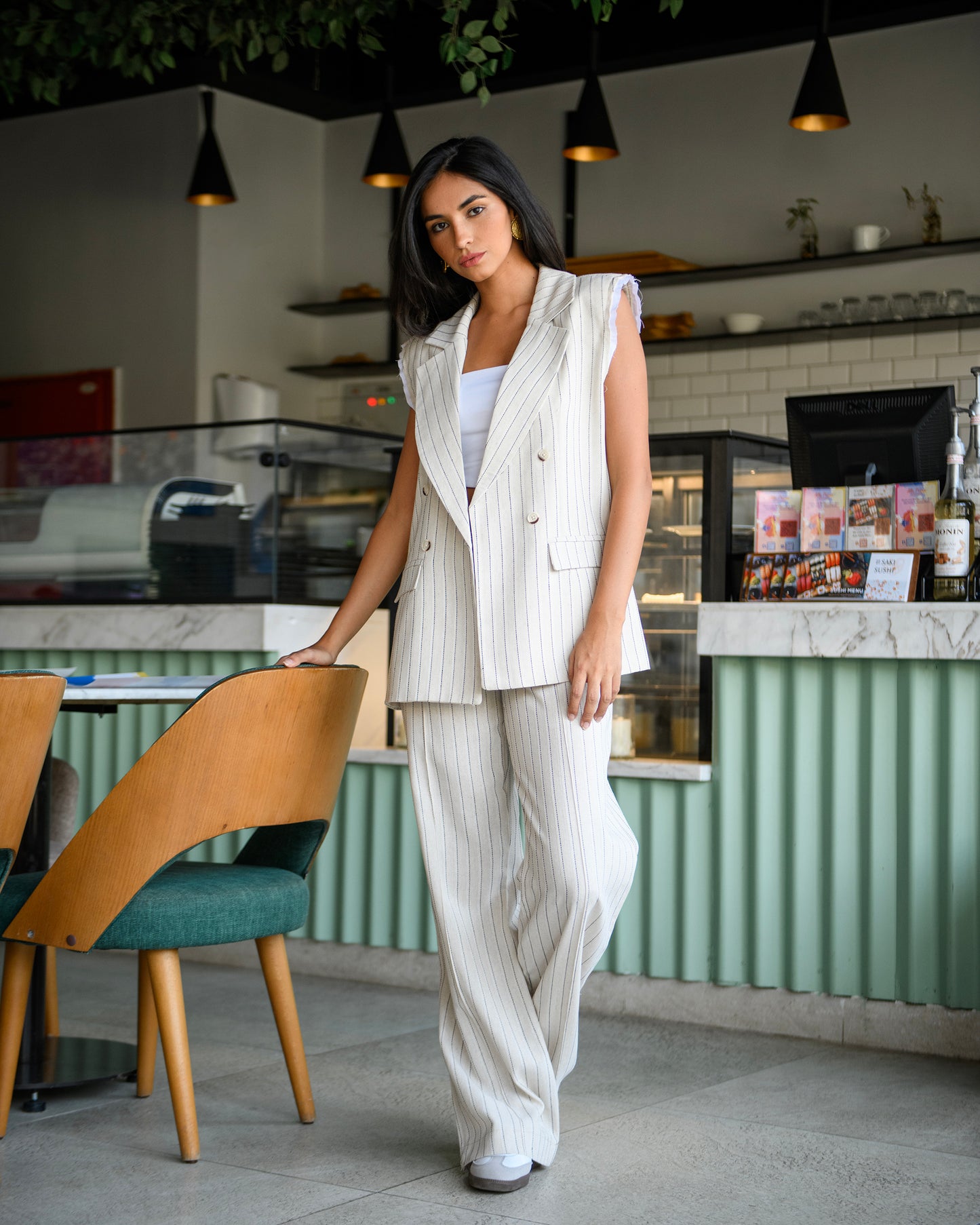 Oversized Striped Blazer